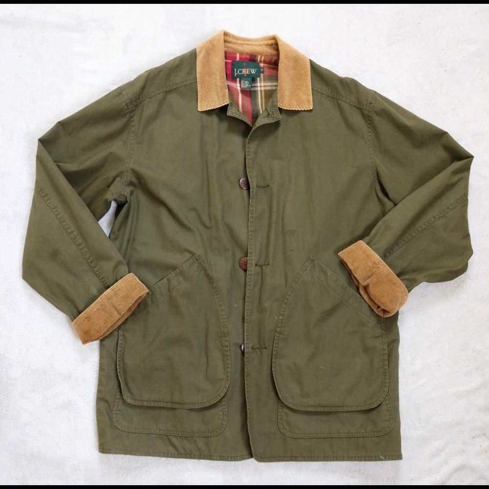J. Crew Men's Vintage Flannel Lined Barn Chore Farm Coat Sz M